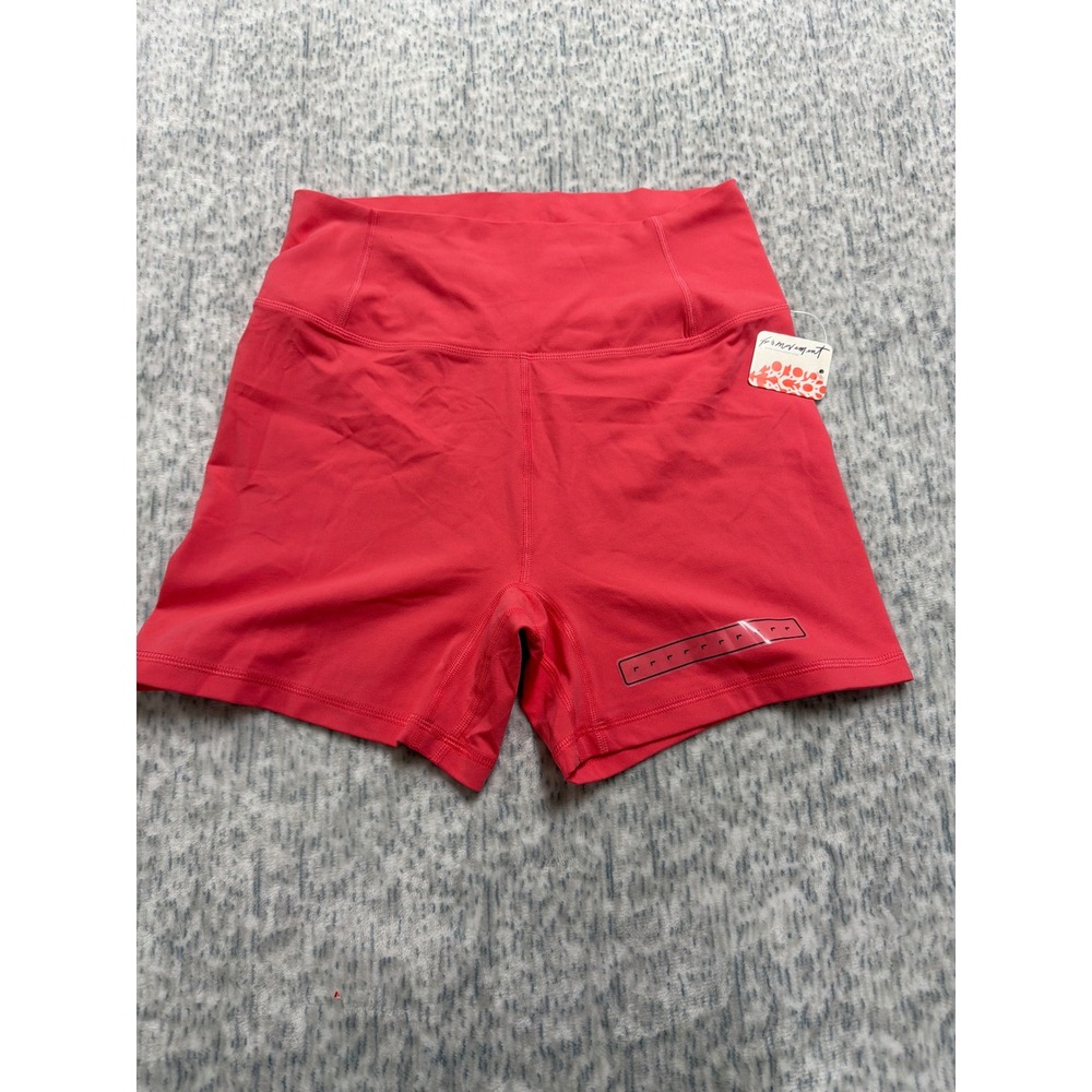 FP Movement Free People High Rise Athletic Shorts Hibiscus Red OB1751733 Large‎